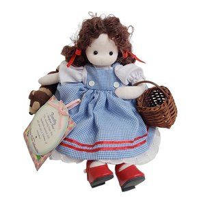 Green Tree Musical Doll Dorothy On Wind Up Shelf Sitter Collectible 8" Music